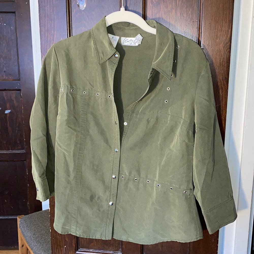 Green with button and detail